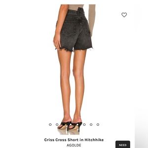 Agolde criss cross shorts in hitchhike